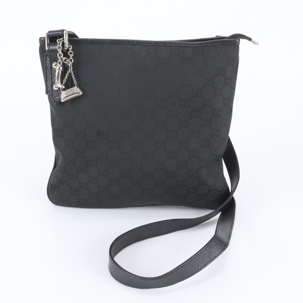 Gucci GG Nylon Charm 268620 Leather Shoulder Bag Crossbody Tote for Women